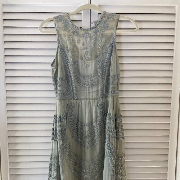 Anthropologie Dress BHLDN Hitherto Lace Embroidered Silk - Picture 2 of 7